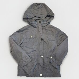 Appaman Rain Jacket Coat size 4 Boys Girls EUC Zip Up Hood Gray